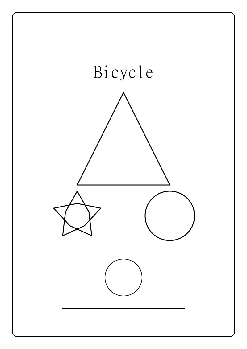 דף צביעה אופניים